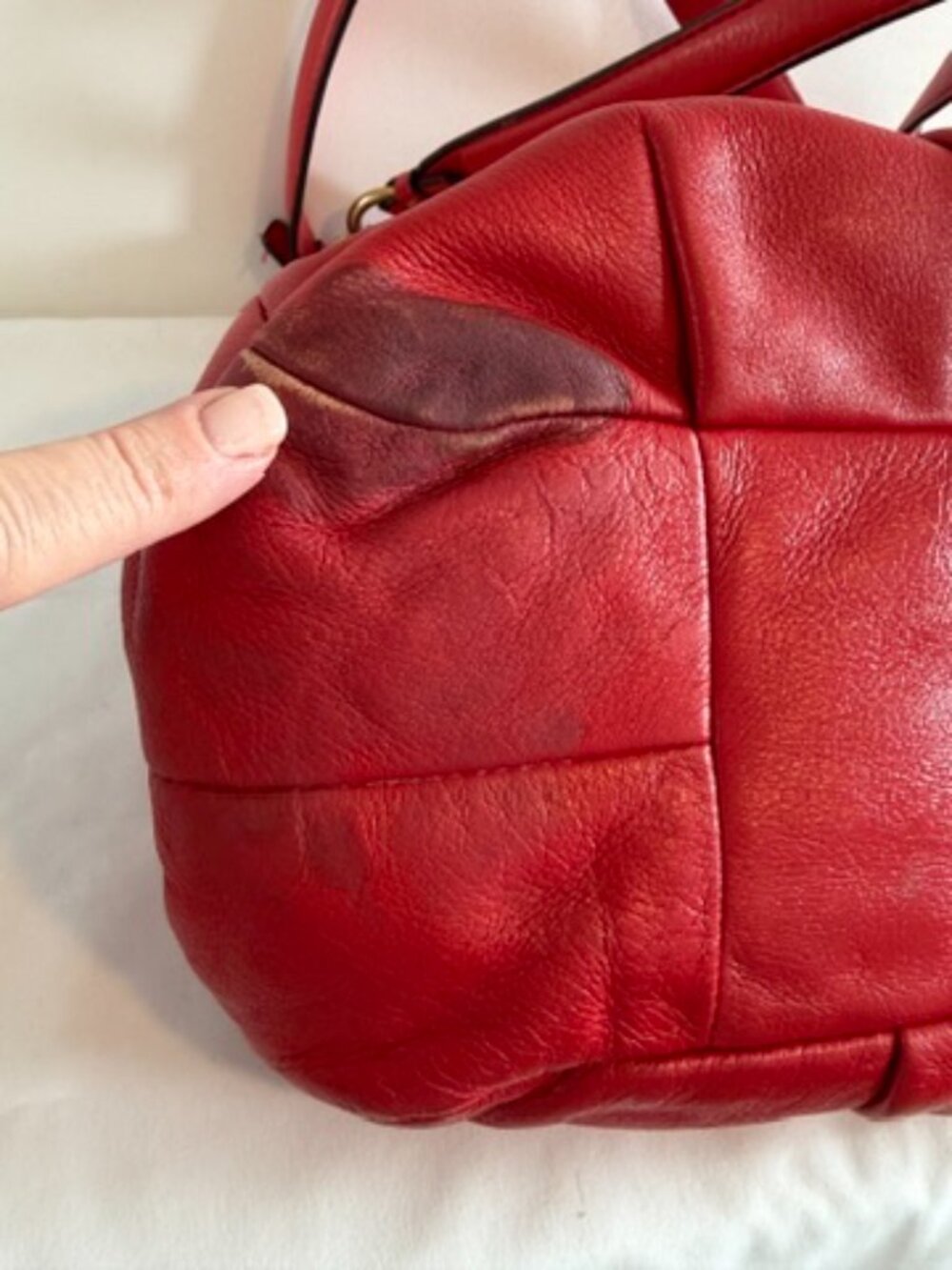 COACH Y2K Madison Maggie Red Leather Shoulder Bag - Picture 15 of 15